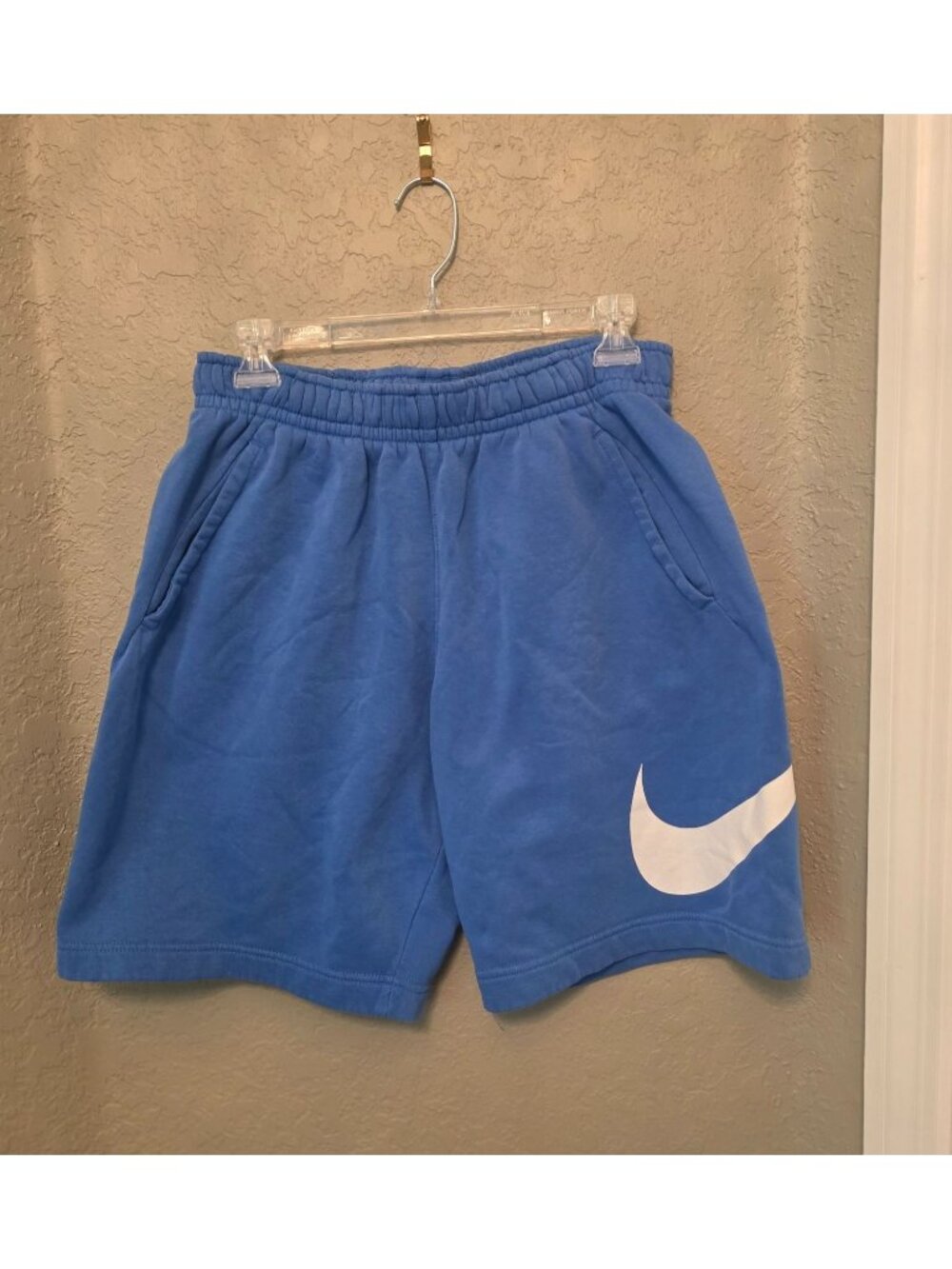 NIKE Men's Blue Large Swoosh Sweat Lounge Shorts - Size Small - BV2721-402